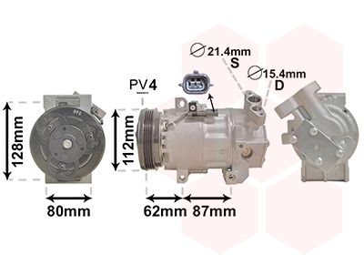 VAN WEZEL Компрессор, кондиционер 1501K703